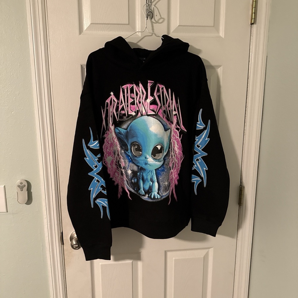 Black Graphic Hoodie